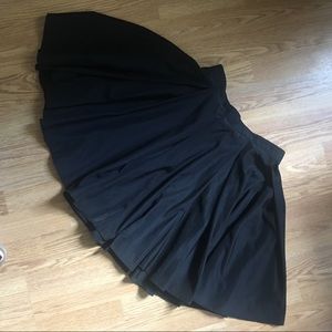 American Apparel black satin circle skirt